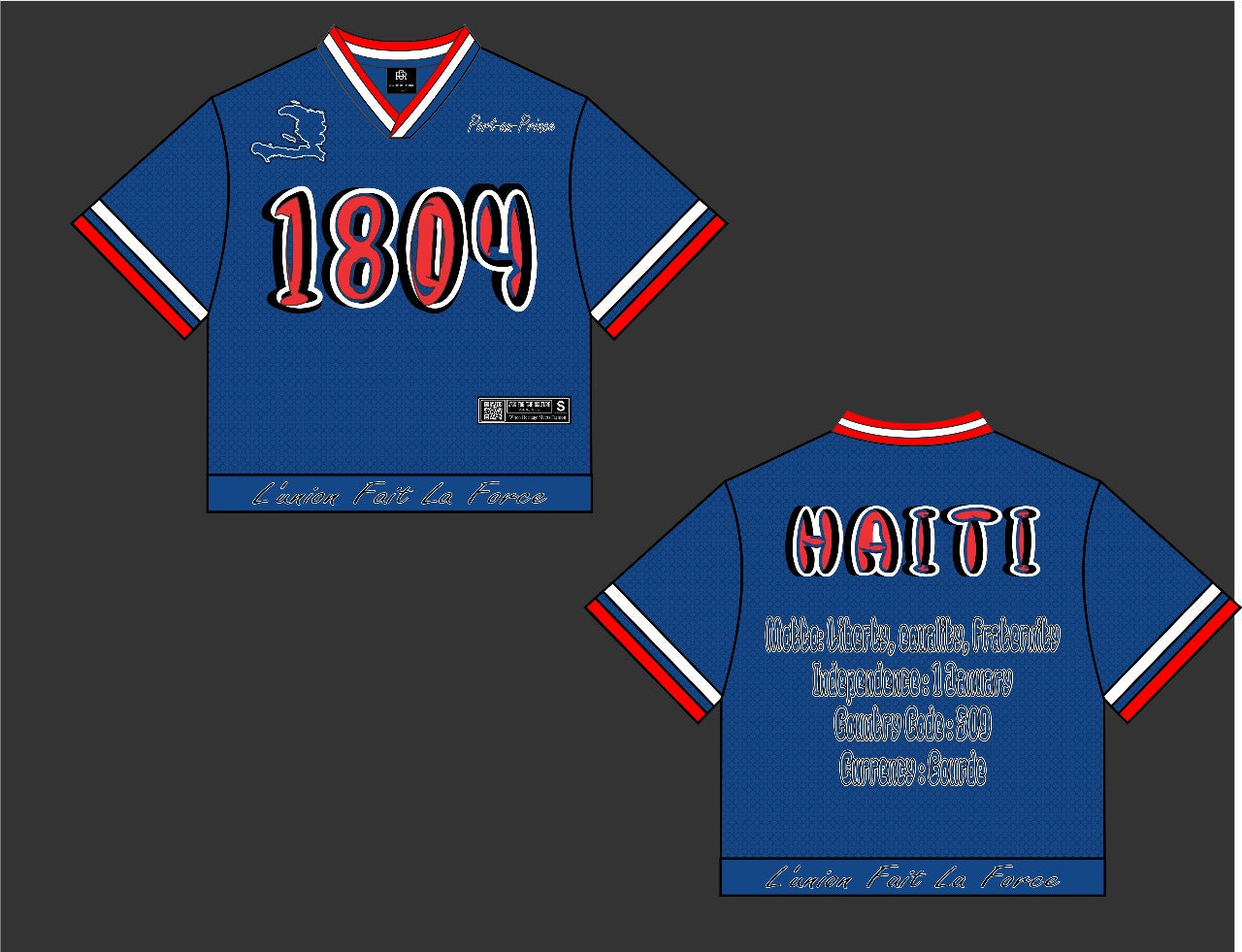 Haiti Crochet Football Jersey