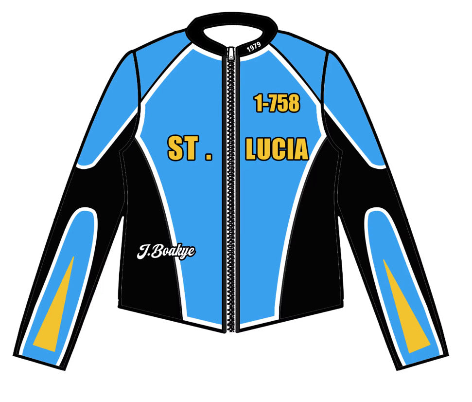 St. Lucia Vegan Leather Varsity Jacket