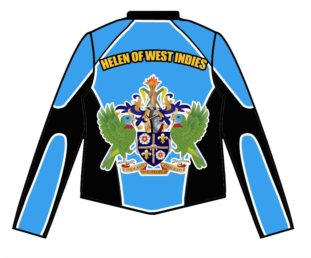 St. Lucia Vegan Leather Varsity Jacket
